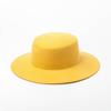 Estilo coreano outono e inverno novo chapéu de tweed de lã pura flat top chapéu feminino estilo de viagem ao ar livre feltro flat top hat