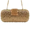 Bolso de Noche Nuevo con Incrustaciones de Diamantes Bolso de Mano de Lujo Accesible Brillante de Doble Cara Relleno de Diamantes Calientes Bolso de Mano para Mujer Bolso de Banquete y Noche Europeo y Americano