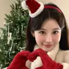 Tocado Navideño con Pedrería, Diadema Roja, Accesorios para Fotos de Fiesta, Diadema para Lavarse la Cara, Diadema, Pasador de Año Nuevo, Accesorios para el Cabello