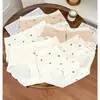 Roupa íntima infantil fofa com estampa de ovelhinha, cintura média, respirável, forro antibacteriano, calcinha de triângulo feminina, confortável, cobertura total