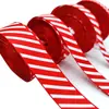 Fita Costurada Diagonal Listrada de Natal Personalizada de 2,5cm Fita para Embalagem de Caixa de Presente Acessórios de Decoração para Cena de Feriado