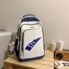 Mochila Escolar para Mulheres 2026 Nova de Aparência Sofisticada Costura em Contraste Moda Casual para Alunos do Ensino Fundamental e Médio Mochila Versátil