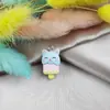 Accesorios de resina de paleta de oso de dibujos animados para manualidades, pegamento de crema para funda de teléfono móvil, colgante pequeño, llavero