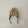 Gorro de Protección para Oídos Infantil Estilo Otoño e Invierno Color Sólido Gorro Lei Feng Moda de Invierno para Viajes de Bebé Sombrero de Punto