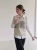 Suéter de Punto Rayado para Mujer, Nuevo Diseño sin Mangas de Cuello Redondo, Top Casual Minimalista Único
