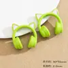Auriculares con Orejas de Gato Dibujos Animados Cuentas Perforadas Pintura Acrílica Recubierta Cadena de Teléfono Pulsera Accesorios de Joyería DIY Materiales