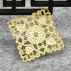 Acessórios DIY 24k acessórios de cobre cocar nupcial gancho de cabelo fazendo pedaço de flor assentamento oco quadrado pedaço de flor A089