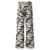 Vaqueros holgados informales de camuflaje gris con bolsillos ligeramente ajustados y estilo cargo para hombre, corte retro con efecto trapeador