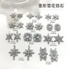 Joias para Nail Art de Zircônia em Formato de Floco de Neve de Diamante, Acessórios de Unha de Diamante em Pilha de Pérolas Artesanais Brilhantes, Diamantes de Decoração de Unha Usáveis Atacado