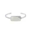 Pulseira de jade Hetian de herança Prata Esterlina Exquisita pulseira de alta qualidade para mulheres mercadorias genuínas jade cinza branco natural pulseira de ouro antigo