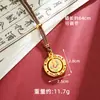 Collar vietnamita bañado en oro de moda para mujer con un toque de alta gama, con un colgante de brújula de la fortuna giratoria, estilo vintage, color duradero y accesorios