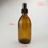 Frasco de Vidro Cosmético Marrom de 60ml Bloqueador de Luz, Frasco para Álcool em Gel, Frasco Refil para Shampoo, Frasco Vazio Tipo Pump para Gel de Banho