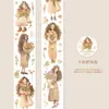 Serie de Cinta Crepúsculo: Serie Niña de las Flores - Diario de Niña Artística Material Decorativo DIY Pegatinas Reutilizables, 8 Diseños a Elegir