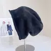 Gorro de Punto Holgado de Color Sólido Vintage para Mujer, Versátil para Otoño e Invierno, Que Afina el Rostro, Gorro tipo Beanie de Moda Estilo Coreano