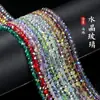 Jingdian Jewelry Contas Planas Iridescentes Vidro de Cristal Contas Soltas Pulseira Tornozeleira Colar DIY Acessórios Materiais Produtos Semi-acabados
