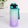 Amazon Vaso de Agua Deportivo de Color Degradado de 600 ml con Asa, Vaso de Agua de Plástico Portátil para Exteriores, Vaso Espacial para Fitness