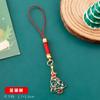 Cadena Roja Trenzada para Teléfono Móvil Navidad 5 Dibujos Animados Papá Noel Memoria USB Cuerda Corta Anti-Pérdida Colgante Pequeño Regalo Venta al por Mayor