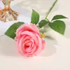 Flores Artificiais de Rosa de Cabeça Única Simuladas, Buquês de Rosas de Tecido Multicor, Decoração de Casa, Arranjos de Casamento, Flores Artificiais Atacado