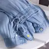 Foto Real de Pantalones Casuales para Mujer Talla Grande, Talla 90 kg, Jeans Finos de Seda de Hielo Primavera/Verano, Corte Holgado, Pantalones Jogger Adelgazantes