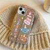 Bonita funda para iPhone 13, 14, Pro Max, Apple 11, suave, transparente, con espejo galvanizado, sencilla, con diseño de animales de fiesta