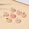 Colgante Redondo Plano de Vidrio Chapado en Oro Retro de 10 mm Color Mixto Imitación Jade Colgante Pequeño Accesorios para Pasador de Pelo Pulsera Pendiente DIY