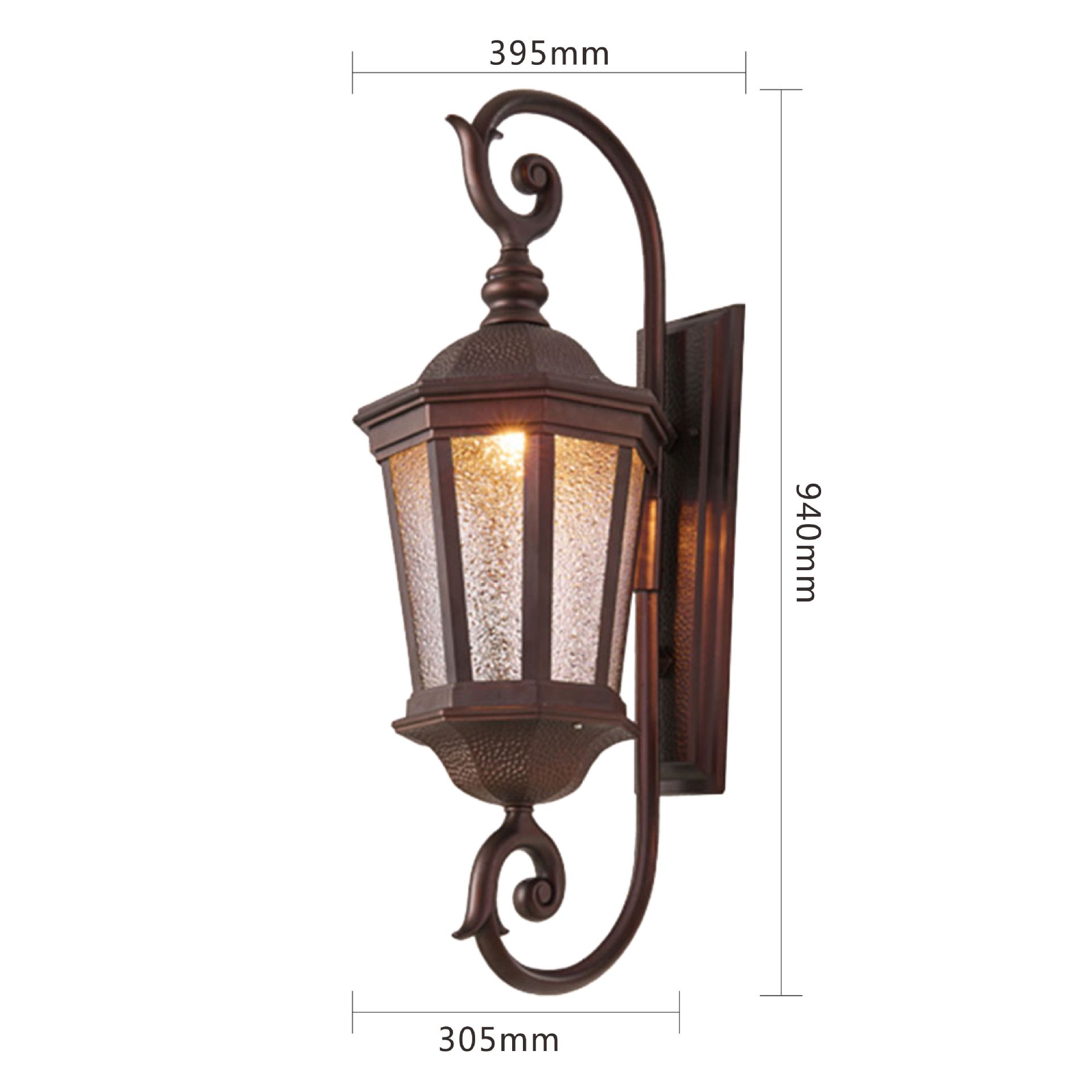 咖啡色壁灯尺寸2