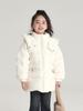 Chaqueta de plumón de invierno para niñas, nueva, de longitud media y larga, con capucha y tejido triple impermeable DuPont, diseño de cintura.