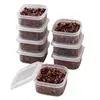 Versão Mini Recipientes para Preparo de Refeições com Arroz Integral Seguros para Freezer Seguros para Micro-ondas Caixa para Manter Fresco Caixa de Almoço Caixa para Natto Porcionamento Grau Alimentício