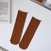 Meias Empilhadas Femininas Verão Finas Algodão Puro Dobráveis Cano Médio Populares na Internet ins Cor da Moda Cor Doce Combinação Sapatos Pequenos de Couro