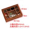 Caja de Almacenamiento de 9 Compartimentos Caja de Joyería de Escritorio Multifuncional Caja de Madera Maciza Madera Vintage Organizador de Escritorio con Cajón