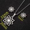 Moda Nuevos aretes de copo de nieve collar traje de joyería traje de joyería con forma de corazón de amor de oro de 18K juego de dos piezas de comercio exterior
