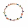Pulsera Geométrica Redonda con Hebilla de Circonita Cúbica Estilo Coreano Pulsera de Lujo Ligero con Acabado de Alta Gama Pulsera Versátil de Moda con Decoración para Mujer