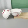 Prato Tigela de Cerâmica Household com Caractere Festivo Chinês Abençoado Tigela de Arroz Prato de Louça Alto Valor de Beleza Casamento Inauguração de Casa Tigela
