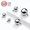 F136 Aleación de Titanio Rosca Externa Bola Redonda Cabeza de Repuesto Clavo de Lengua Clavo de Labio Clavo de Hélice Auricular Accesorios Joyería de Piercing Corporal de Nicho