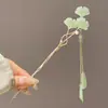 Pasador de Flor con Borla Estilo Antiguo para Mujer, de Alta Gama y Elegante, Versátil Pasador Hanfu, Pasador para Moño en la Parte Trasera de la Cabeza