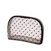 Nova Bolsa de Maquiagem de Rede de Nylon Transparente para Mulheres, Armazenamento de Cosméticos de Viagem, Necessaire Simples, Atacado com Impressão de Logo