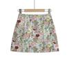 Xiaozhong Indústria Pesada Bordado Floral Antiderrapante Saia Quadril Feminina 24 Verão Novo Cintura Alta Slim A- line Saia