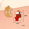 Colgante de Navidad con Aceite Goteante Lindo Papá Noel Copo de Nieve Regalo Reno Accesorios de Aleación Colgante para Joyería DIY