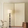 Biombo Plegable Móvil de Color Crema Estilo Japonés para Sala de Estar, Vestíbulo, Oficina, Dormitorio, Minimalista Moderno, Nórdico