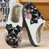 Pantuflas de Algodón para Hombre Otoño Invierno Calientes Pantuflas de Casa Pantuflas de Felpa de Algodón Estampadas de Comercio Exterior para Mujer POD Venta al por Mayor Transfronteriza JIT Dropshipping