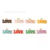 Accesorios para Joyería de Aleación con Goteo de Aceite DIY Letras Inglesas Pulsera de Amor Colgante Llavero Cadena para Teléfono Móvil Colgante Hecho a Mano