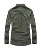 Camisa Nueva para Jóvenes y Hombres Talla Grande Manga Larga Nueva Casual Holgada Color Sólido Camisa con Bolsillo para Hombre 67001 Top