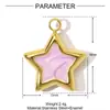 Colar Pingente DIY Borboleta Estrela Gotejamento de Óleo Gradiente Transfronteiriço Pulseira Coração Estéreo Feminina Pingente de Joia de Aço Inoxidável
