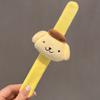 Juguete de Peluche de Dibujos Animados Goma para el Cabello Hacedor de Chongo Pulsera para Niños Oso Amarillo de Peluche Pulsera de Bofetada