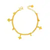 Mismo Estilo que el de la Tienda Dorada, Pulsera de Trébol de Cuatro Hojas de Doble Capa con Estrella de Cuatro Puntas de Hielo Triturado Brillante para Mujer, Lujo Ligero y Sensación de Alta Gama, Venta al por Mayor