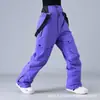 Novas Calças de Esqui Femininas de Placa Única 3L com Forro Térmico Impermeável e Resistente ao Desgaste, Calças de Esqui Masculinas Equipamento de Esqui de Inverno Atacado