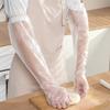 Guantes Desechables Van Tate Guantes Impermeables Uso en Limpieza del Hogar Lavado Cocina Guantes de Brazo Largo de PE Grado Alimenticio