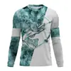 Camiseta de Manga Larga para Hombre con Estampado Digital 3D de Primavera y Otoño, Camiseta Casual de Moda, Camiseta de Manga Larga con Cuello Redondo Floral Hip-Hop de Moda