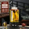 Garrafa de Licor Medicinal Selada de Alta Qualidade com Ginseng, Pote de Vidro Espessado com Bico, Garrafão de Vinho, Barril de Vinho, Recipiente Vazio
