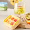 Molde de silicona para cubitos de hielo, caja para cubitos de hielo, caja para hielo, prensa de grado alimenticio, refrigerador, artefacto para hacer hielo, minicongelador, siete